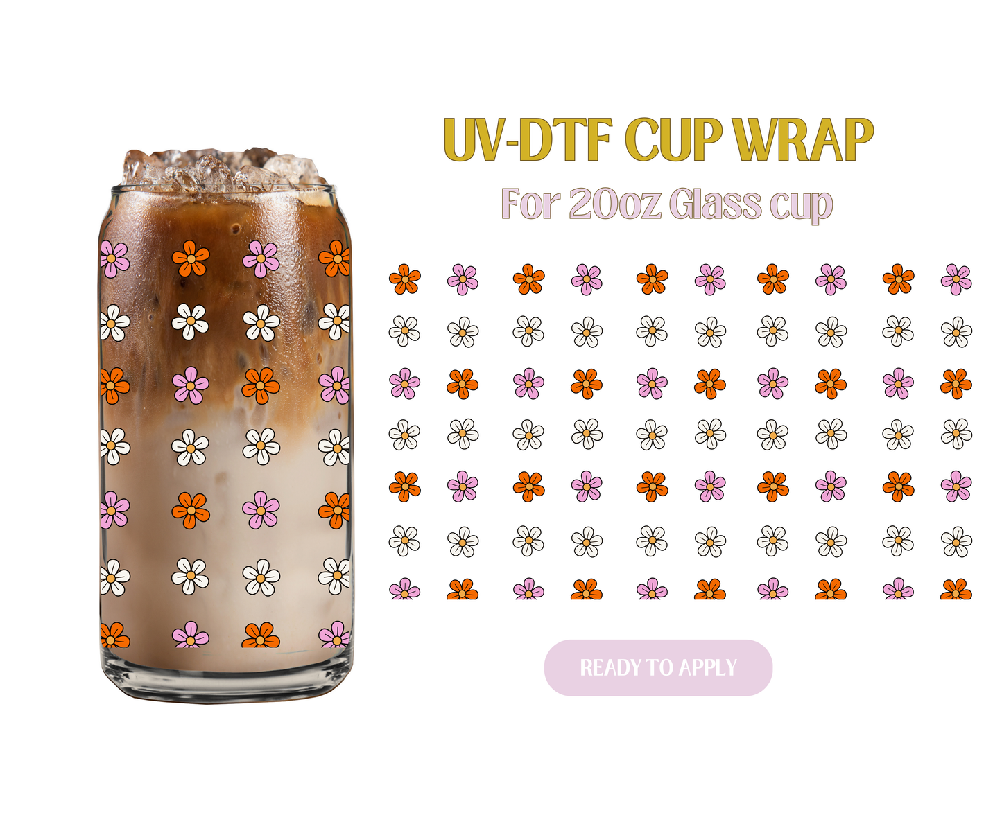 Flower 20oz UV-DTF Wrap