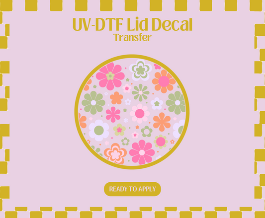Flower Bloom UV-DTF Lid Decal