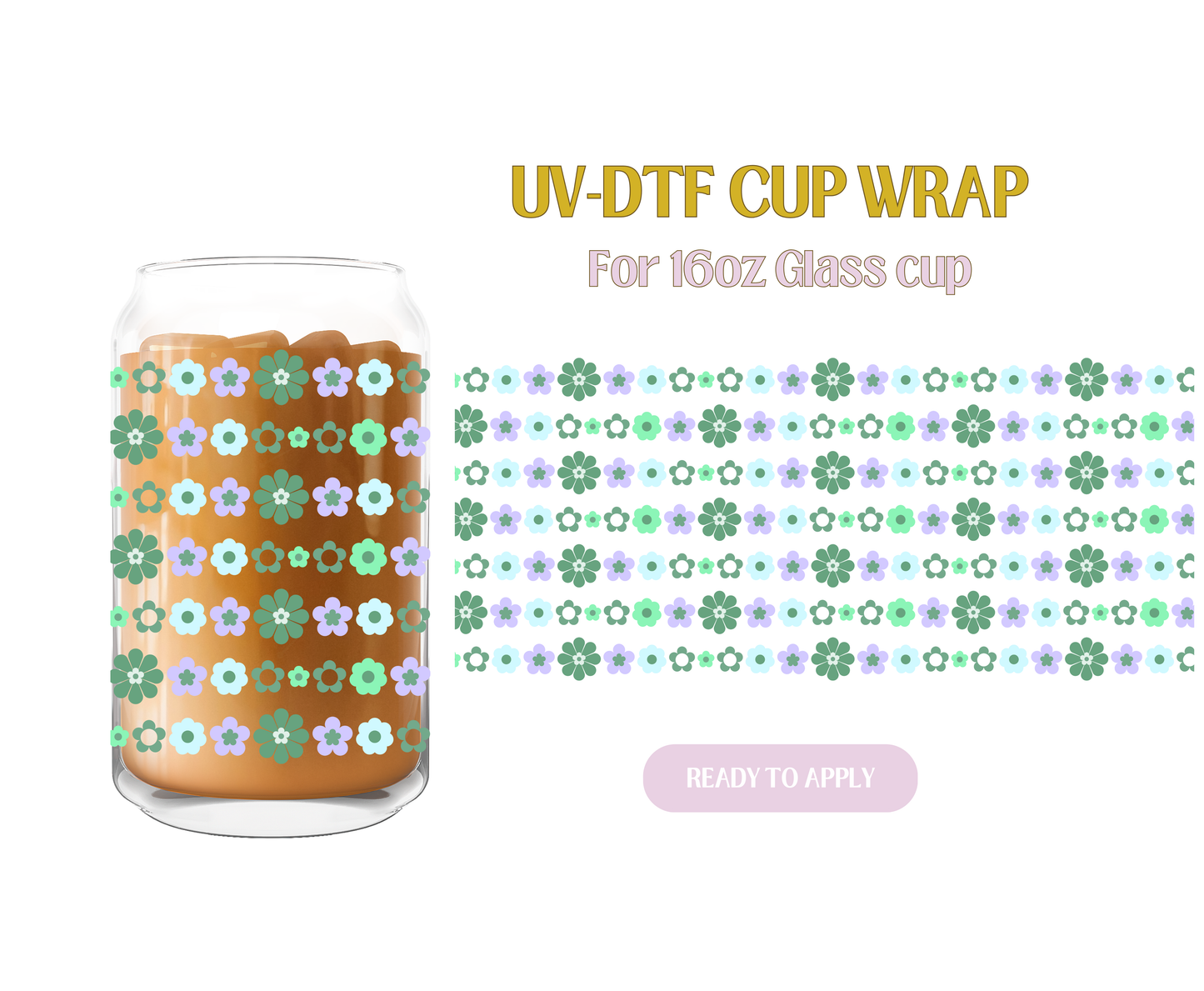 Flower Charm Lilac UV-DTF Wrap