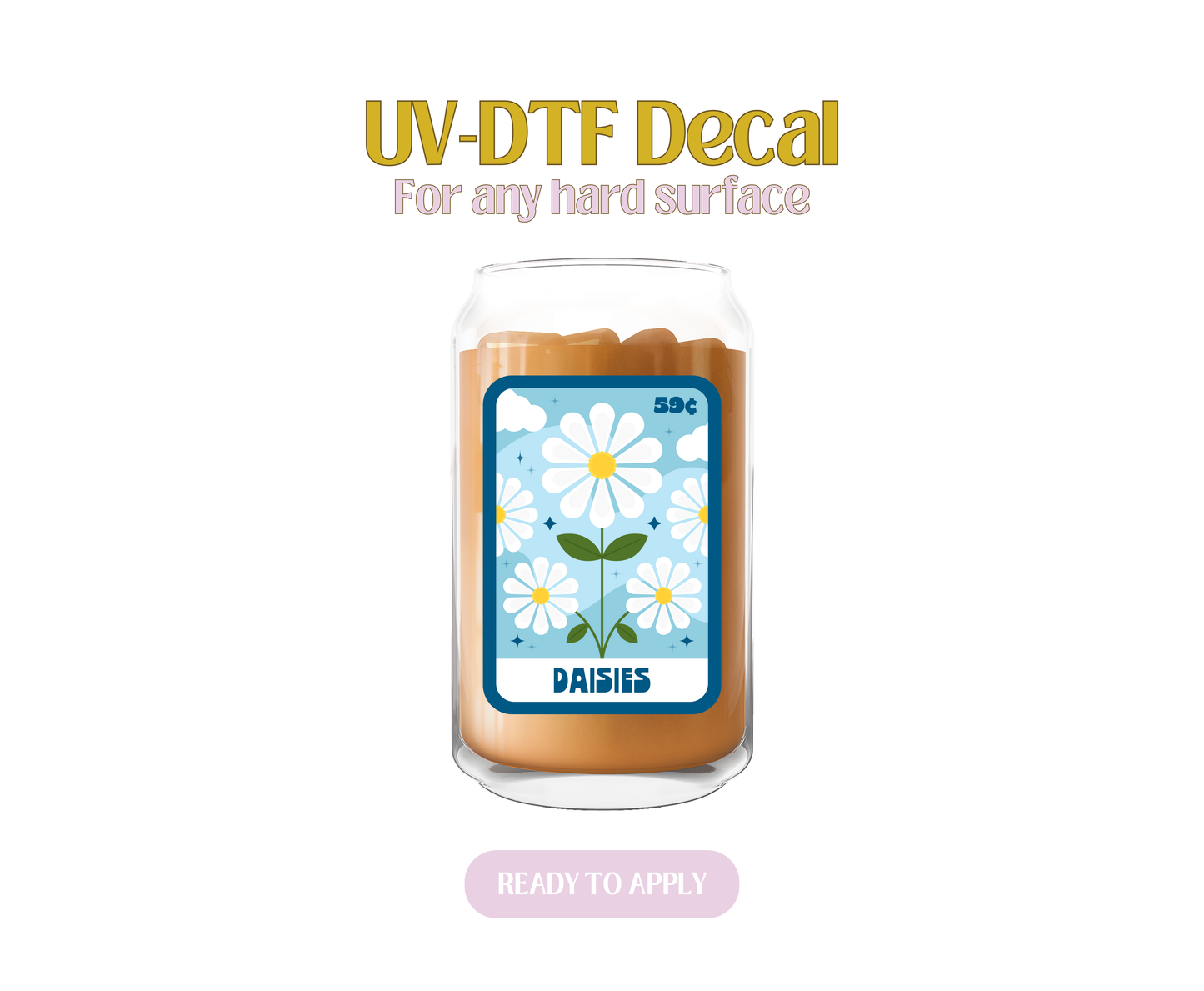 Flower Seeds Daisies UV-DTF Decal