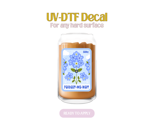 Flower Seeds Forget Me Not UV-DTF Decal