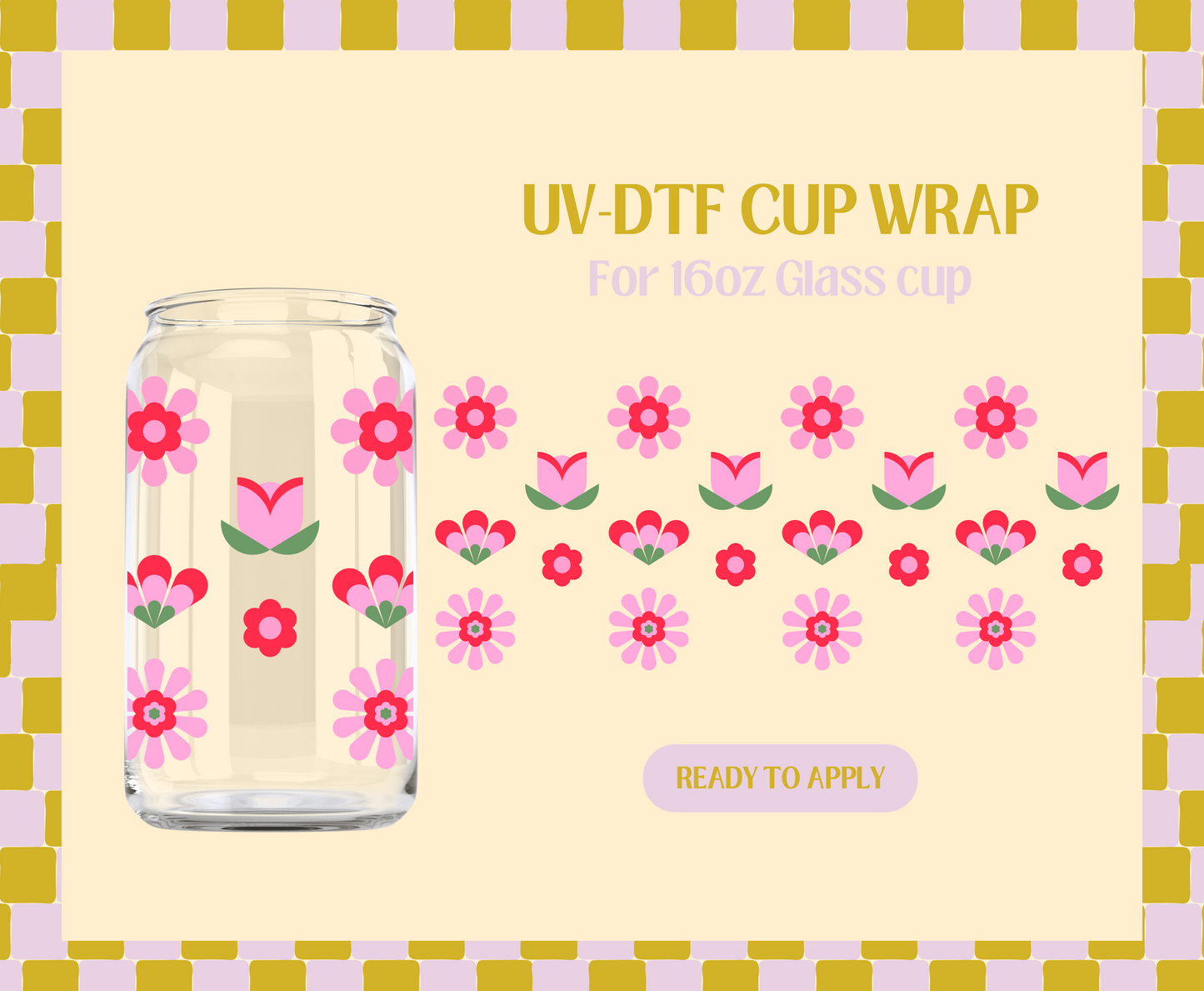 For the Girlies red UV-DTF Wrap