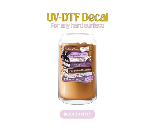 Fourth Wing Book Stack  UV-DTF Decal