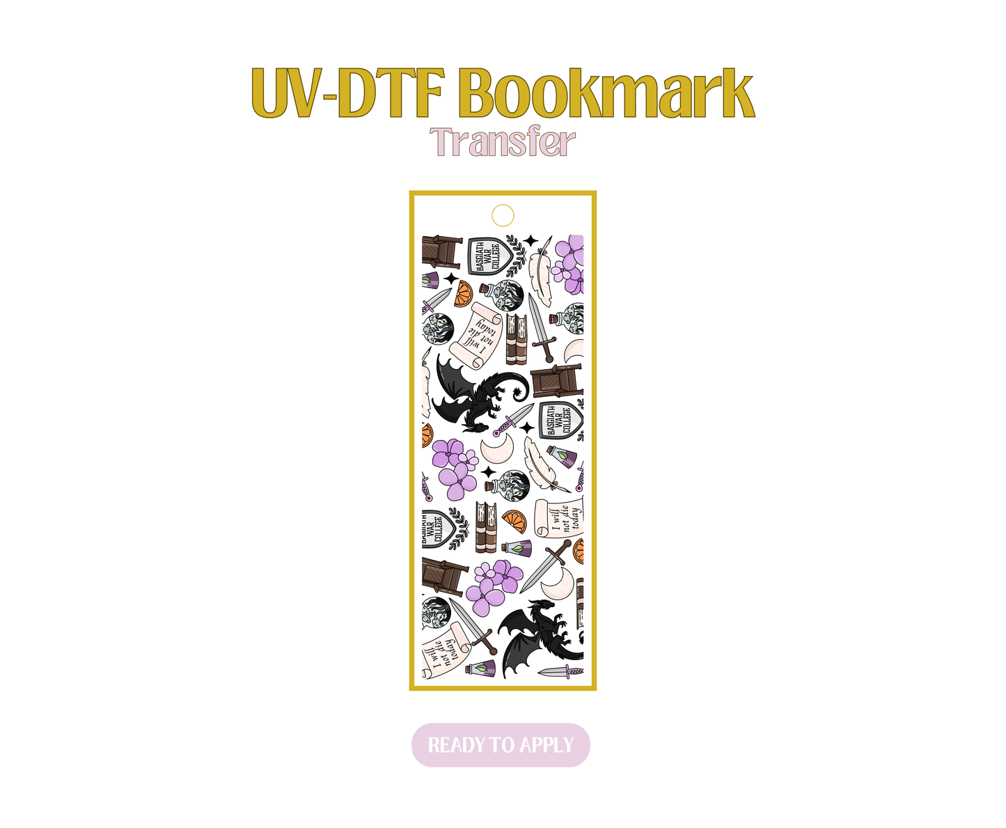 Fourth Wing UV-DTF Bookmark