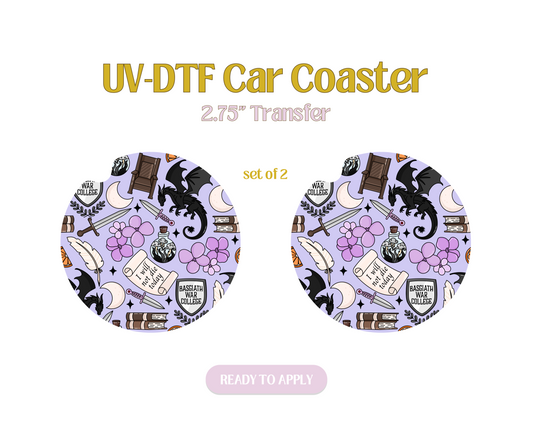 Fourth Wing UV-DTF Car Coaster