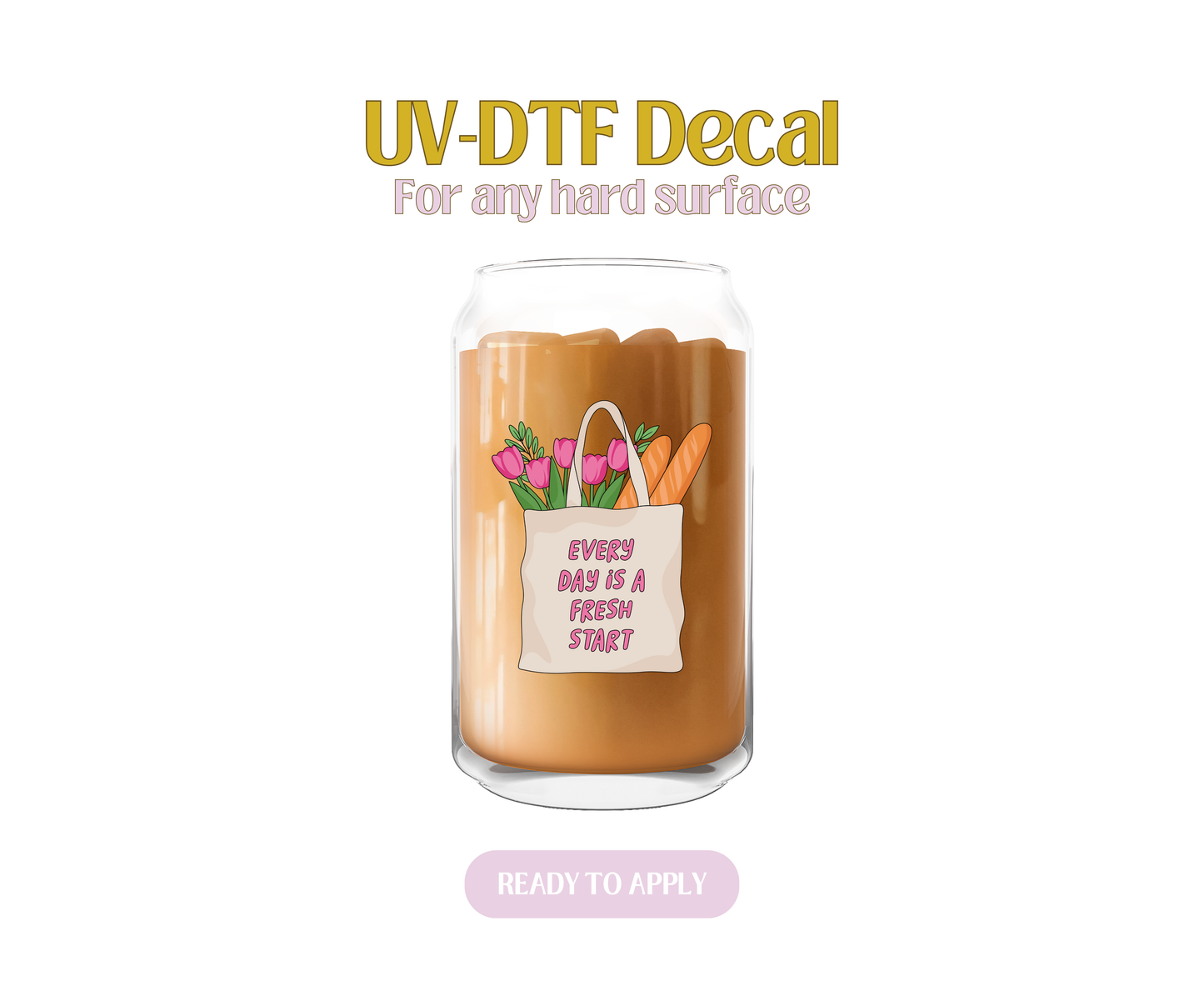 Fresh Start Market Bag UV-DTF Decal