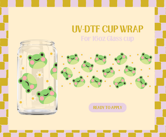 Frogs and Daisies UV-DTF Wrap