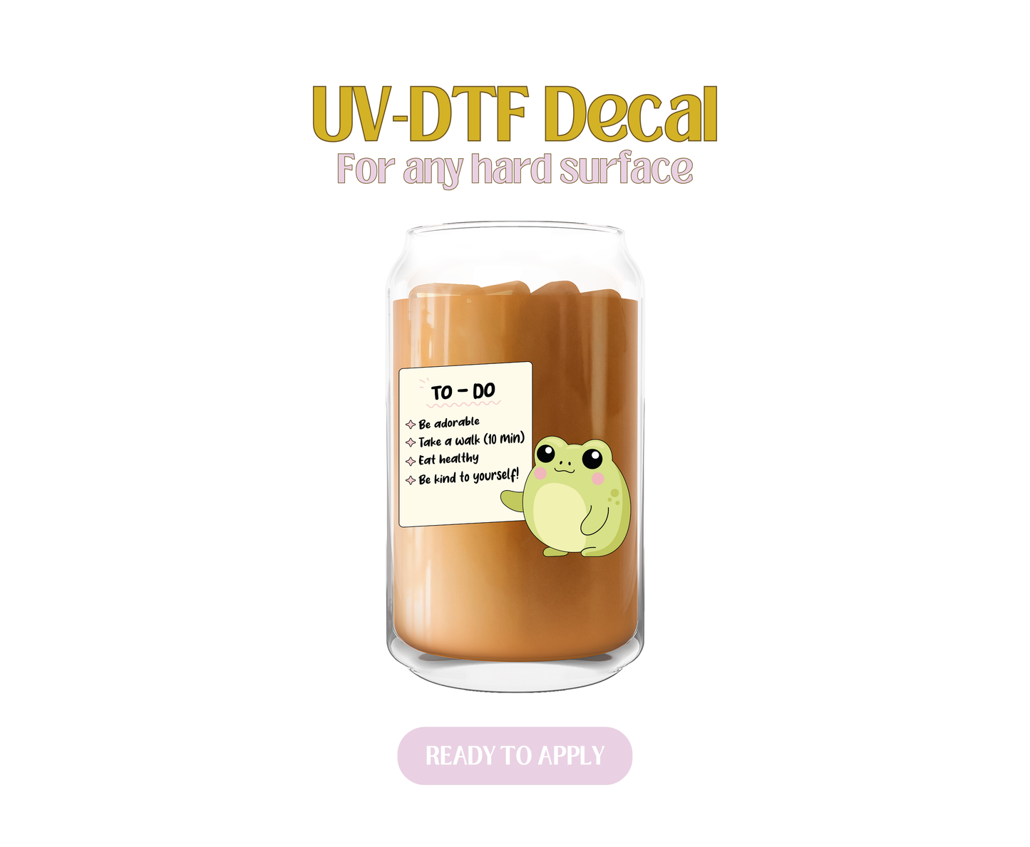 Froggy Doodle To-Do List UV-DTF Decal