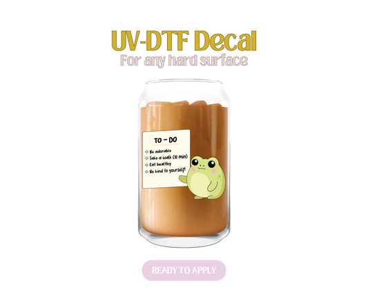 Froggy Doodle To-Do List UV-DTF Decal