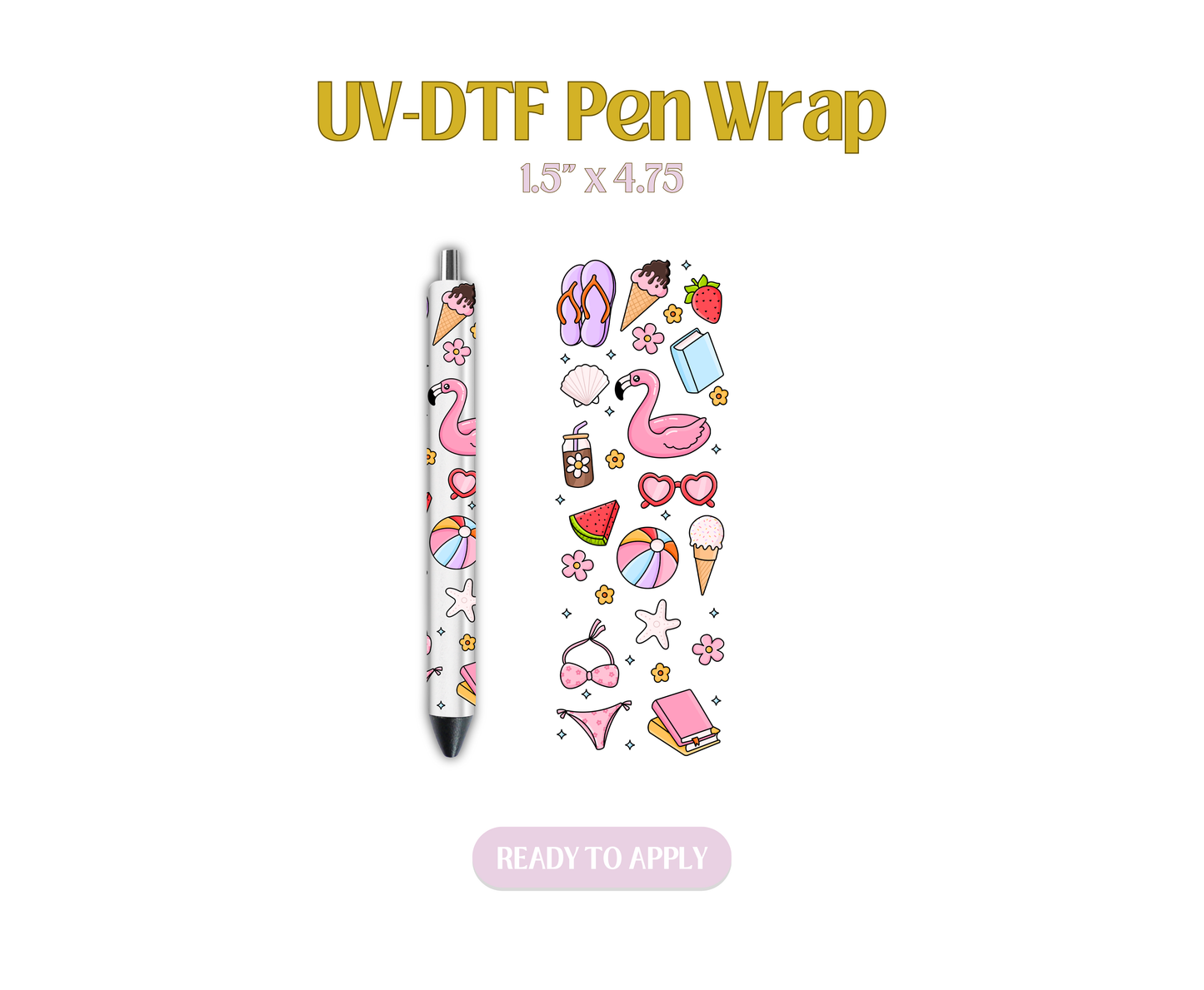 Fun Summer Vibes UV-DTF Pen Wraps