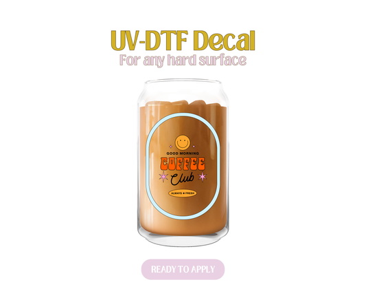 GM Coffee Club Blue.Orange UV-DTF Decal