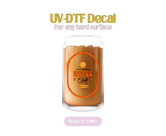 GM Coffee Club Orange UV-DTF Decal