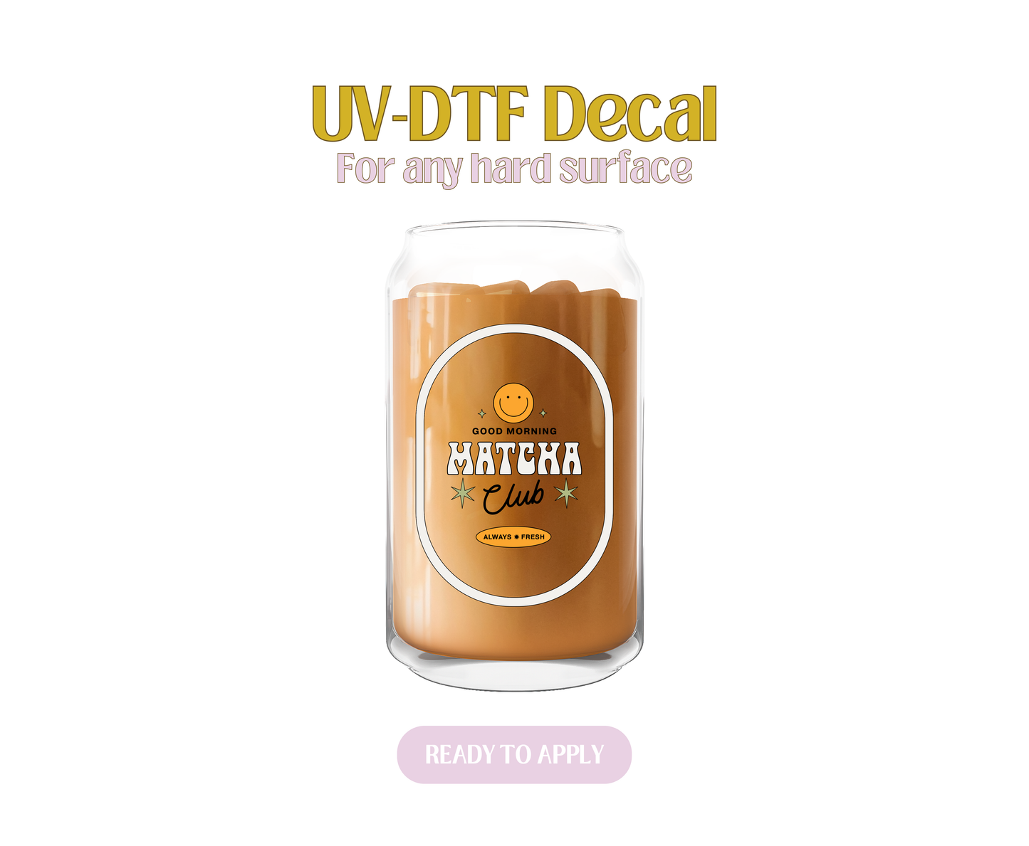 GM Matcha Club Cream.Green UV-DTF Decal