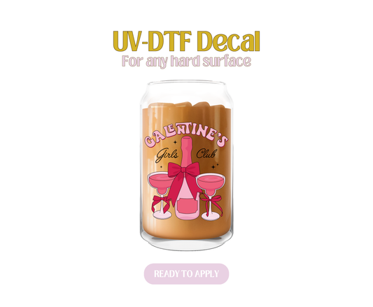 Galentine's Girls Club UV-DTF Decal