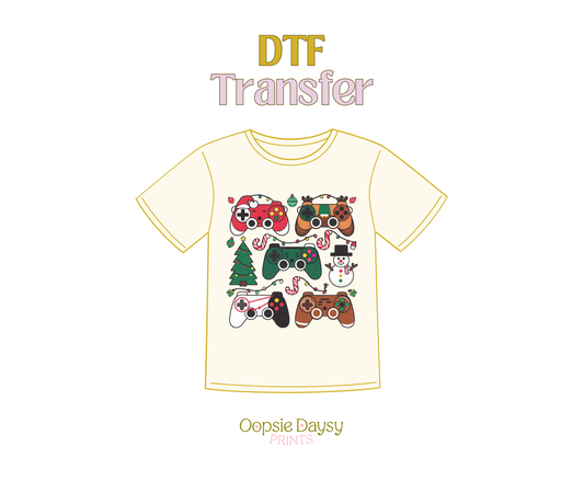 Gaming Chrsitmas DTF Transfer