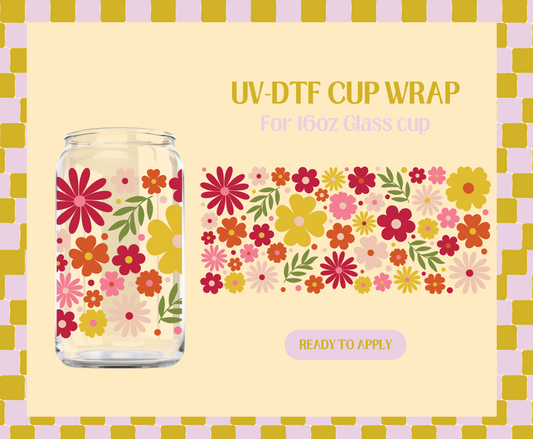 Garden florals UV-DTF Wrap