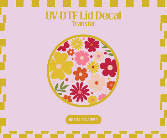 Garden Florals UV-DTF Lid Decal