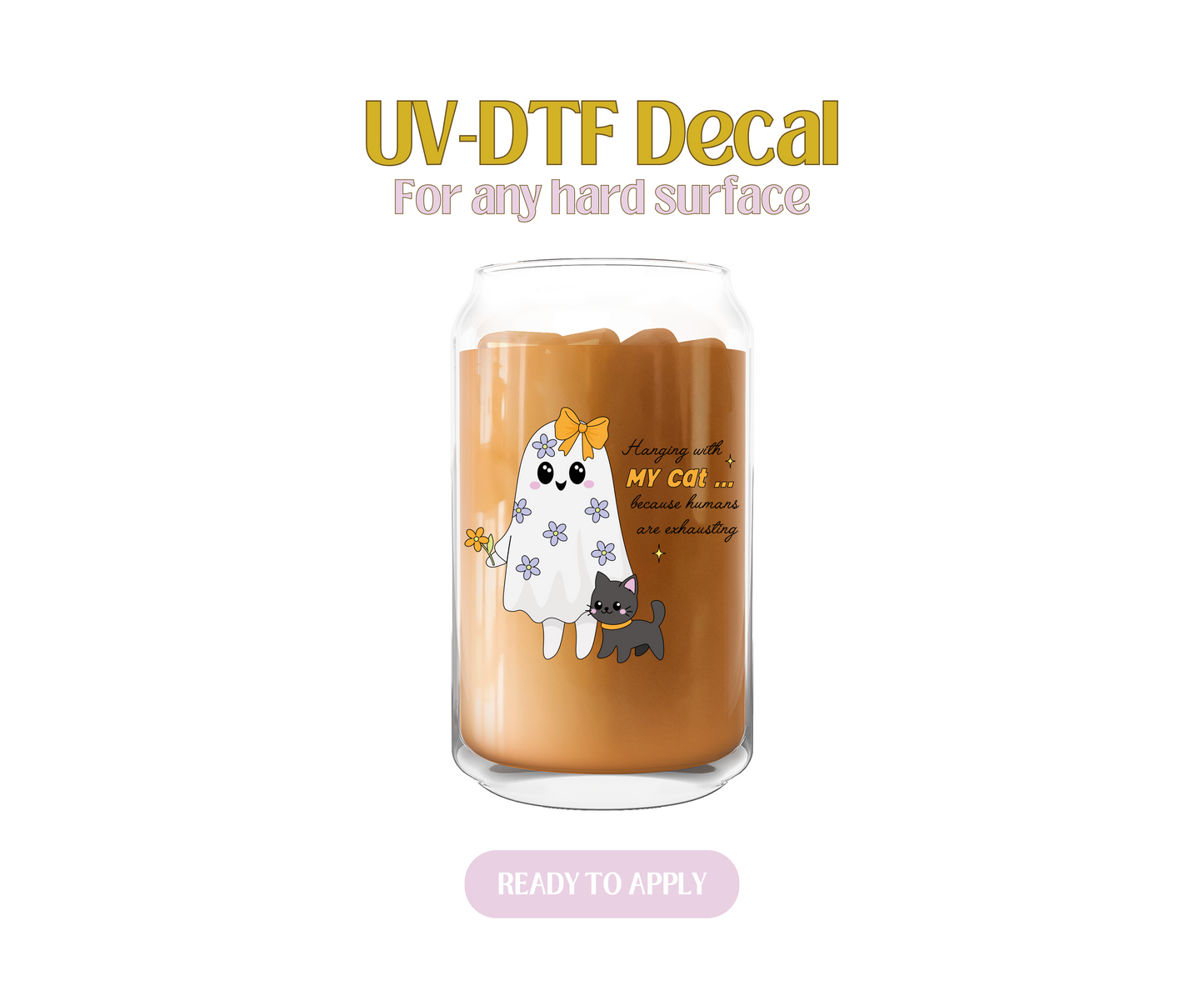 Ghost Cat Mom UV-DTF Decal