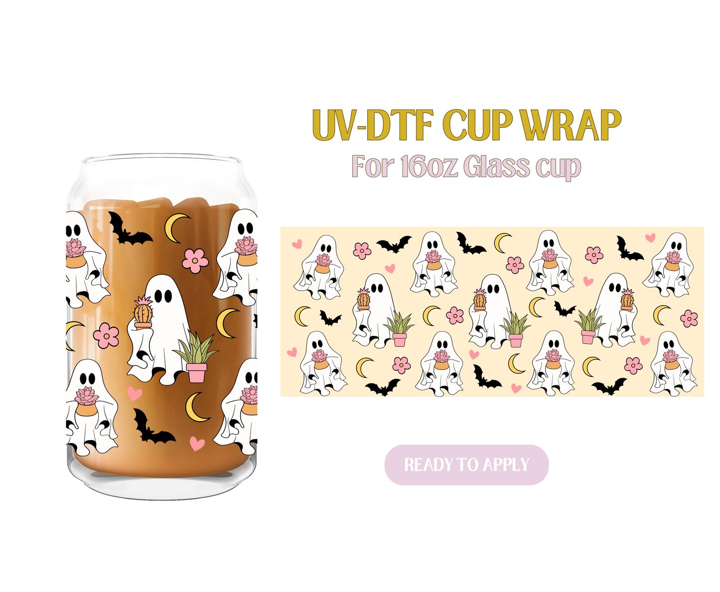 Ghostie Plants UV-DTF Wrap