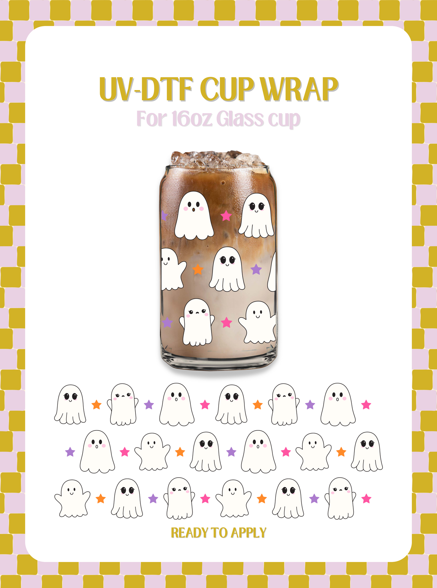 Ghosties and Stars UV-DTF Wrap