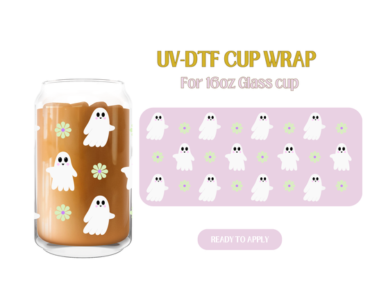 Ghosty Flowers UV-DTF Wrap