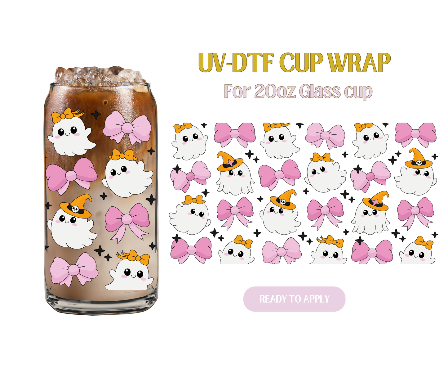 Ghouls And Bows 20oz UV-DTF Wrap