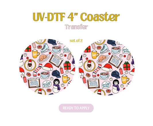 Gilmore Girls Winter UV-DTF 4" Coaster