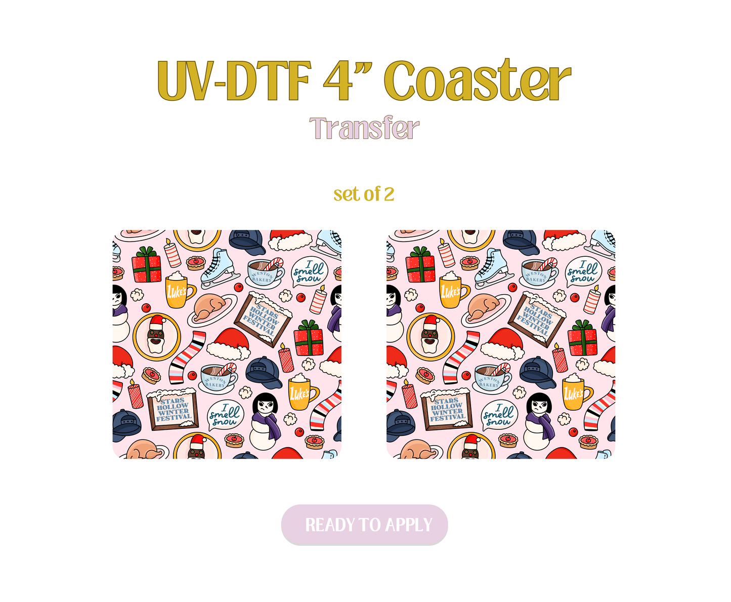 Gilmore Girls Winter UV-DTF 4" Coaster