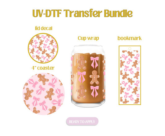 Gingerbread Bows UV-DTF Transfer Bundle