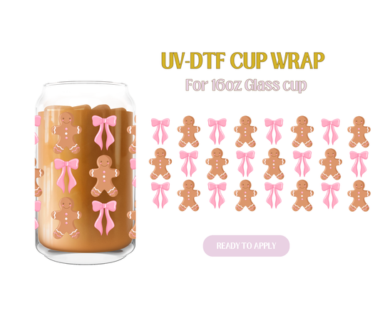 Gingerbread Bows UV-DTF Wrap