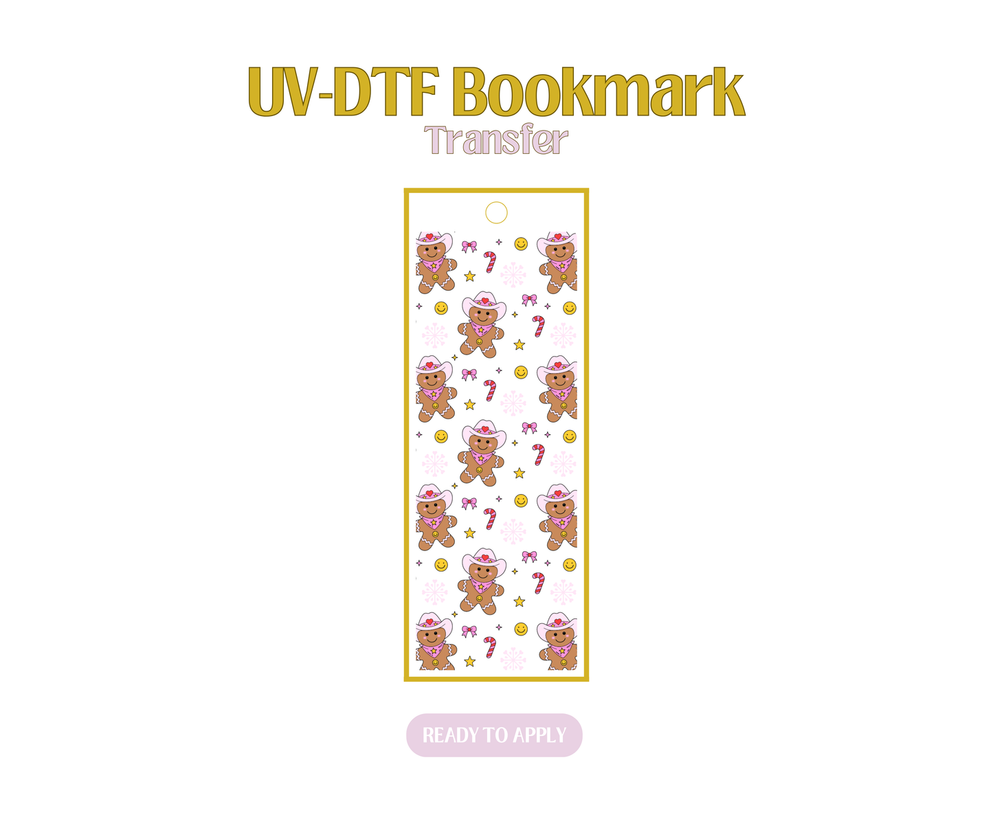 Gingerbread Girlies UV-DTF Bookmark