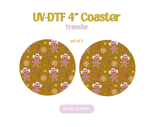 Gingerbread Girlies UV-DTF 4" Coaster