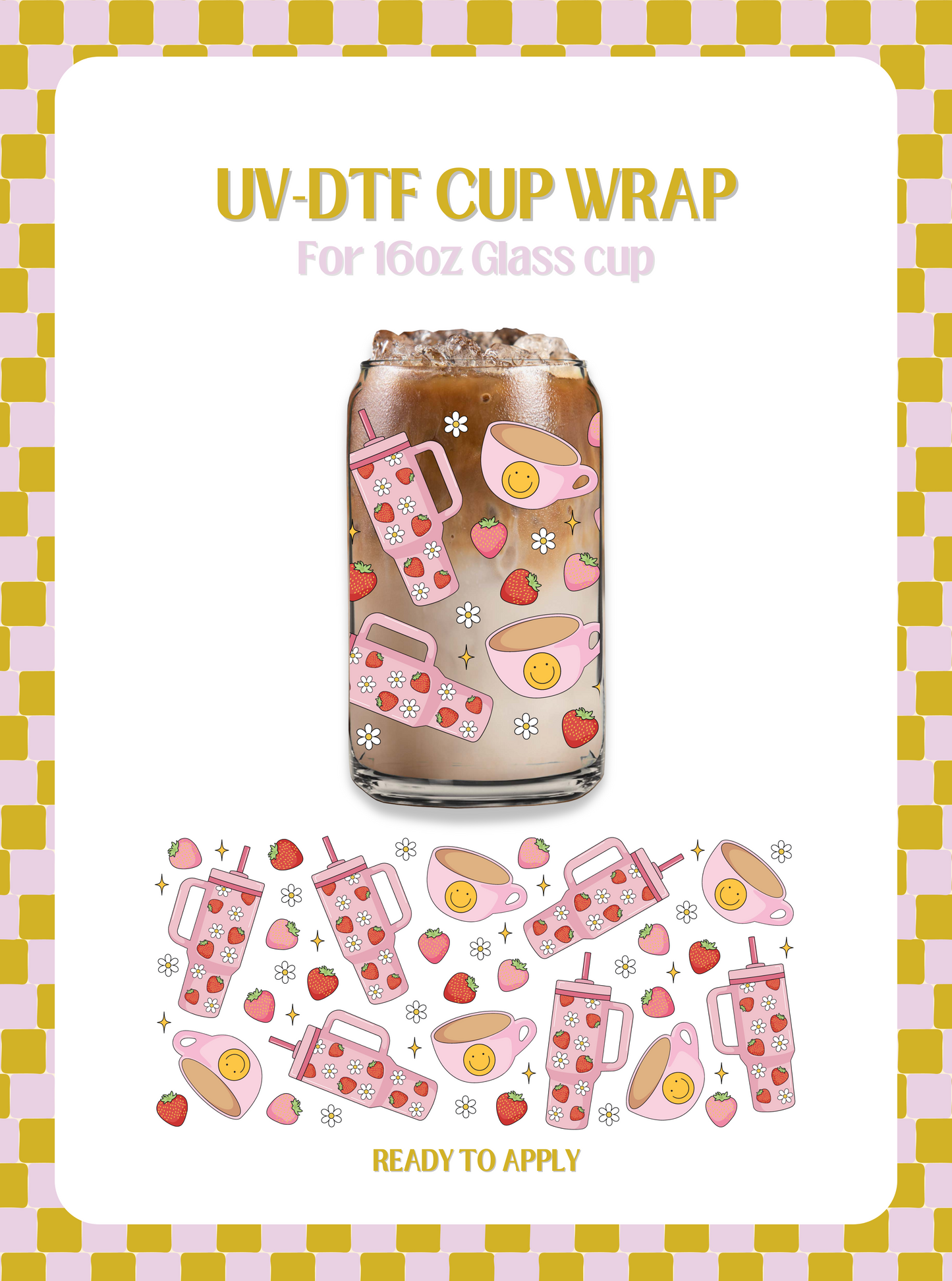 Girly Drinks UV-DTF Wrap