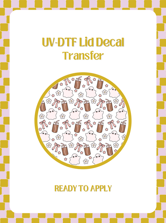 Girly Ghosties UV-DTF Lid Decal