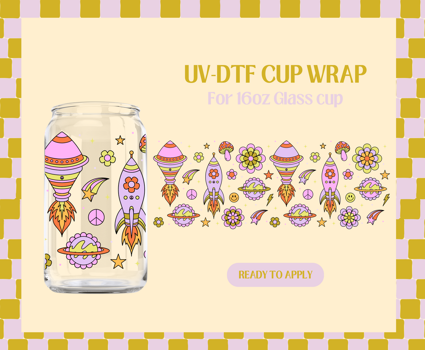 Give me space green UV-DTF Wrap