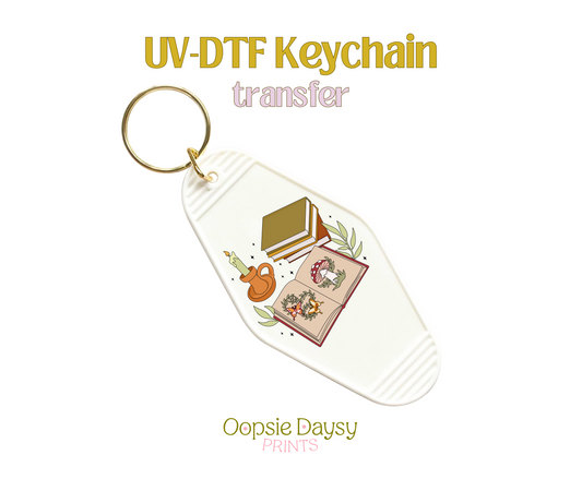 Goblincore Books UV-DTF Keychain