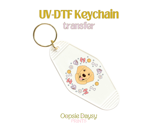 Golden Dark UV-DTF Keychain