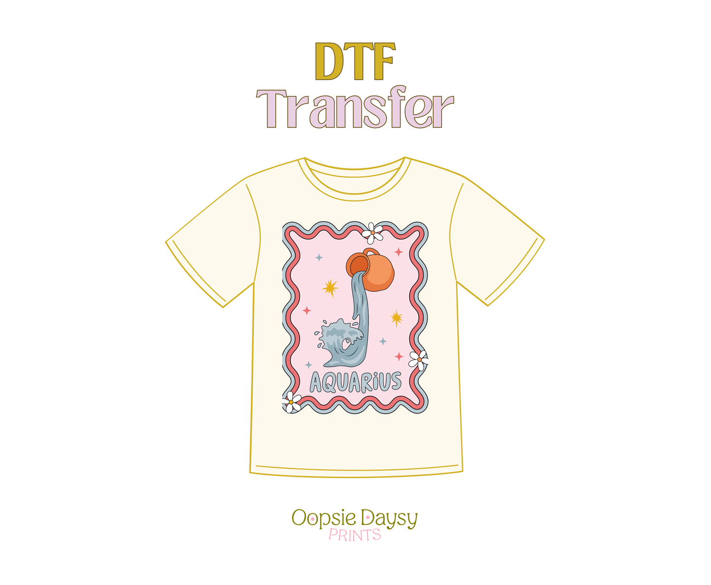 Groovy Aquarius DTF Transfer