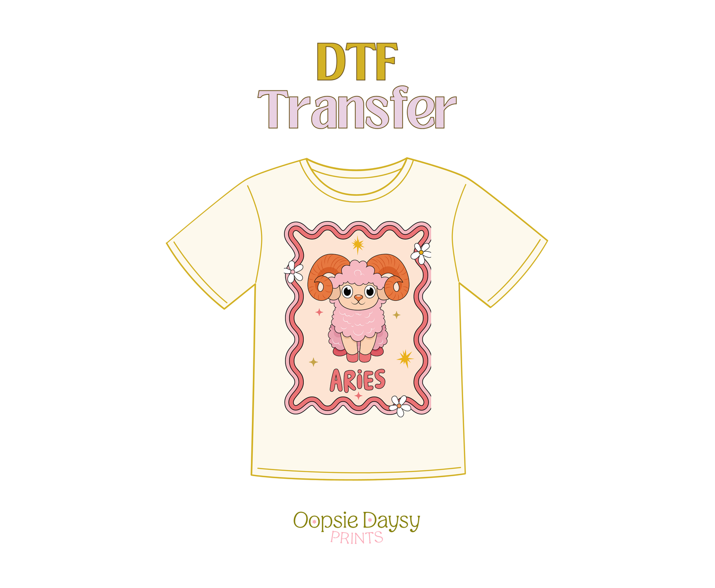 Groovy Aries DTF Transfer