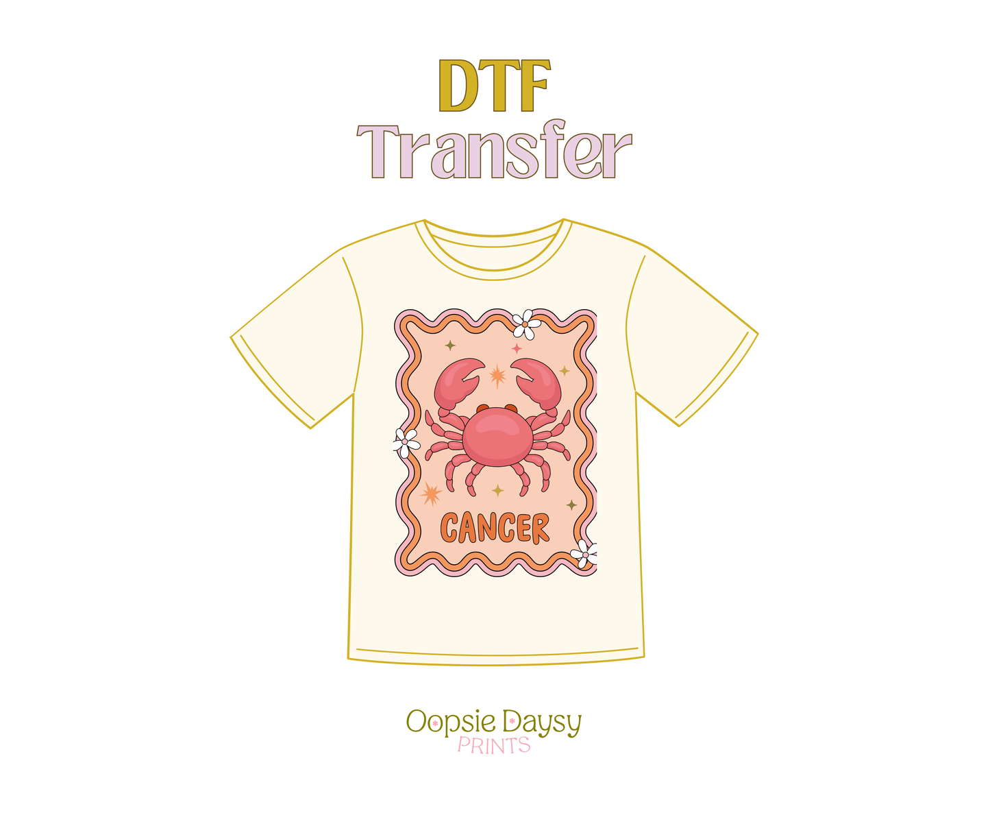 Groovy Cancer DTF Transfer