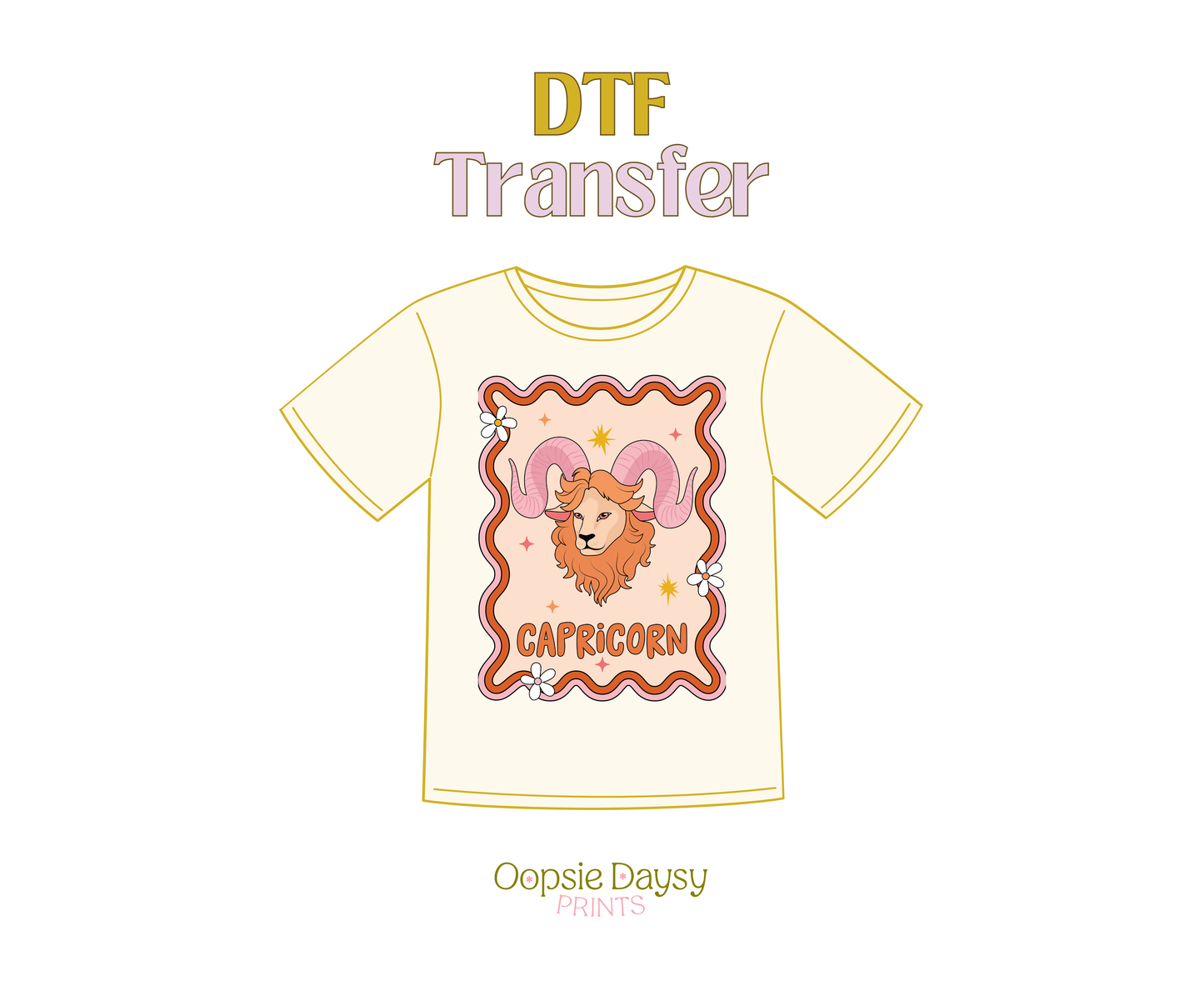 Groovy Capricorn DTF Transfer