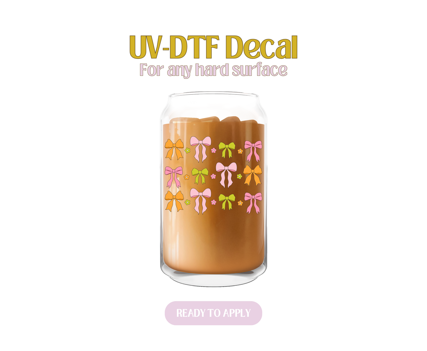 Groovy Color Bows  UV-DTF Decal