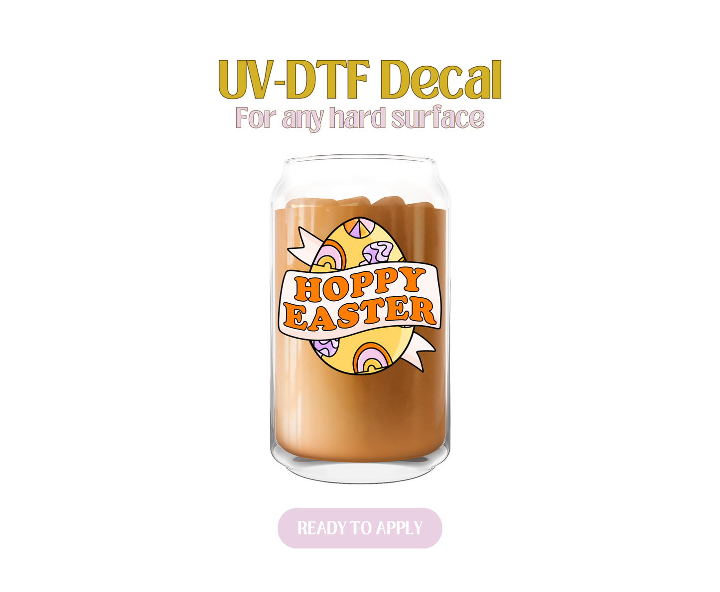 Groovy Hoppy Easter  UV-DTF Decal