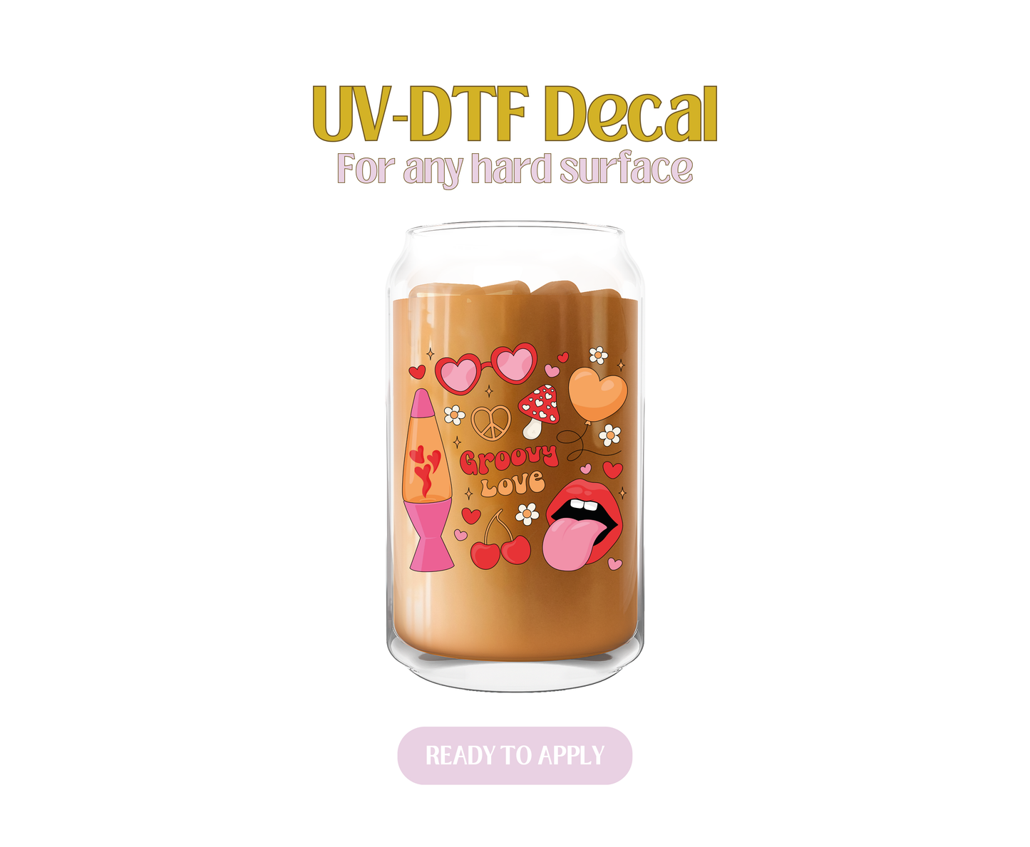 Groovy Lava Love UV-DTF Decal