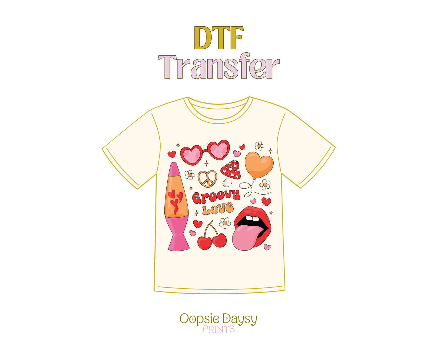 Groovy Lava Love DTF Transfer