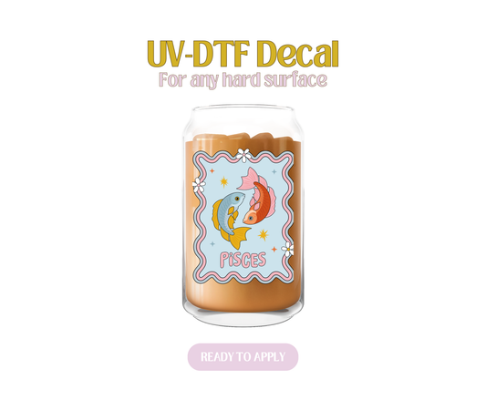 Groovy Pisces UV-DTF Decal