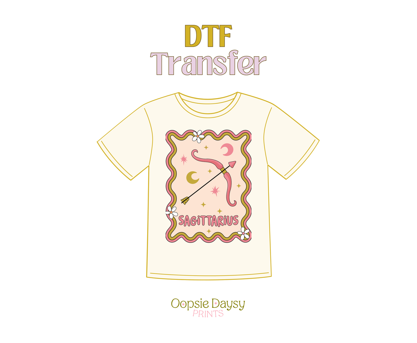 Groovy Sagittarius DTF Transfer