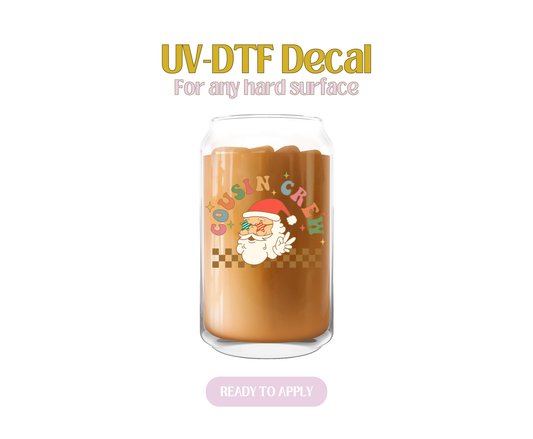 Groovy Santa Cousin Crew  UV-DTF Decal