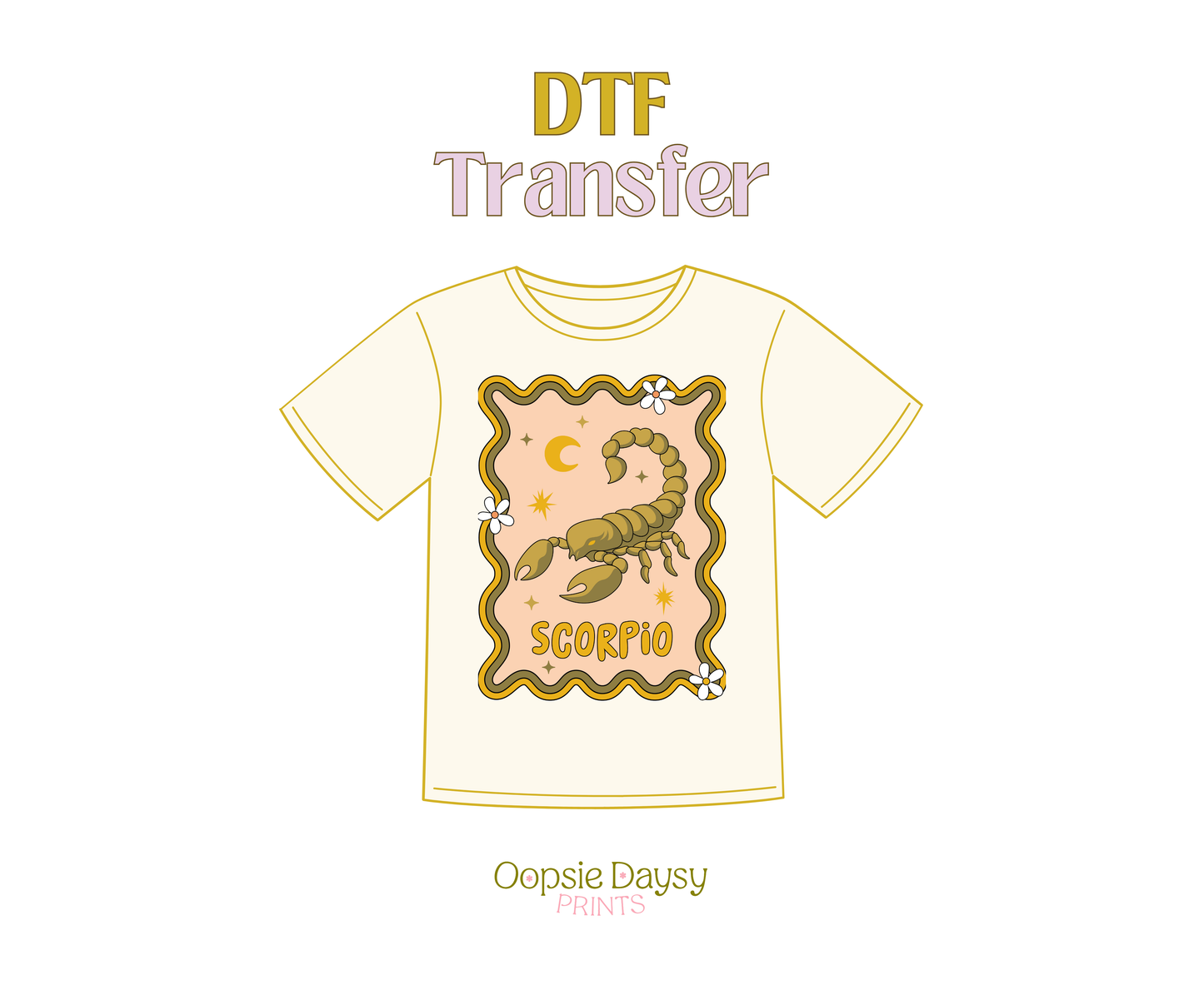 Groovy Scorpio DTF Transfer