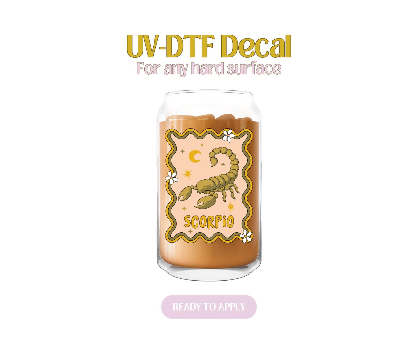 Groovy Scorpio UV-DTF Decal